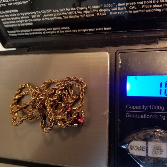 Easter Sale Vintage custom made 14k andesine sunstone  charm chain - Picture 3 of 16